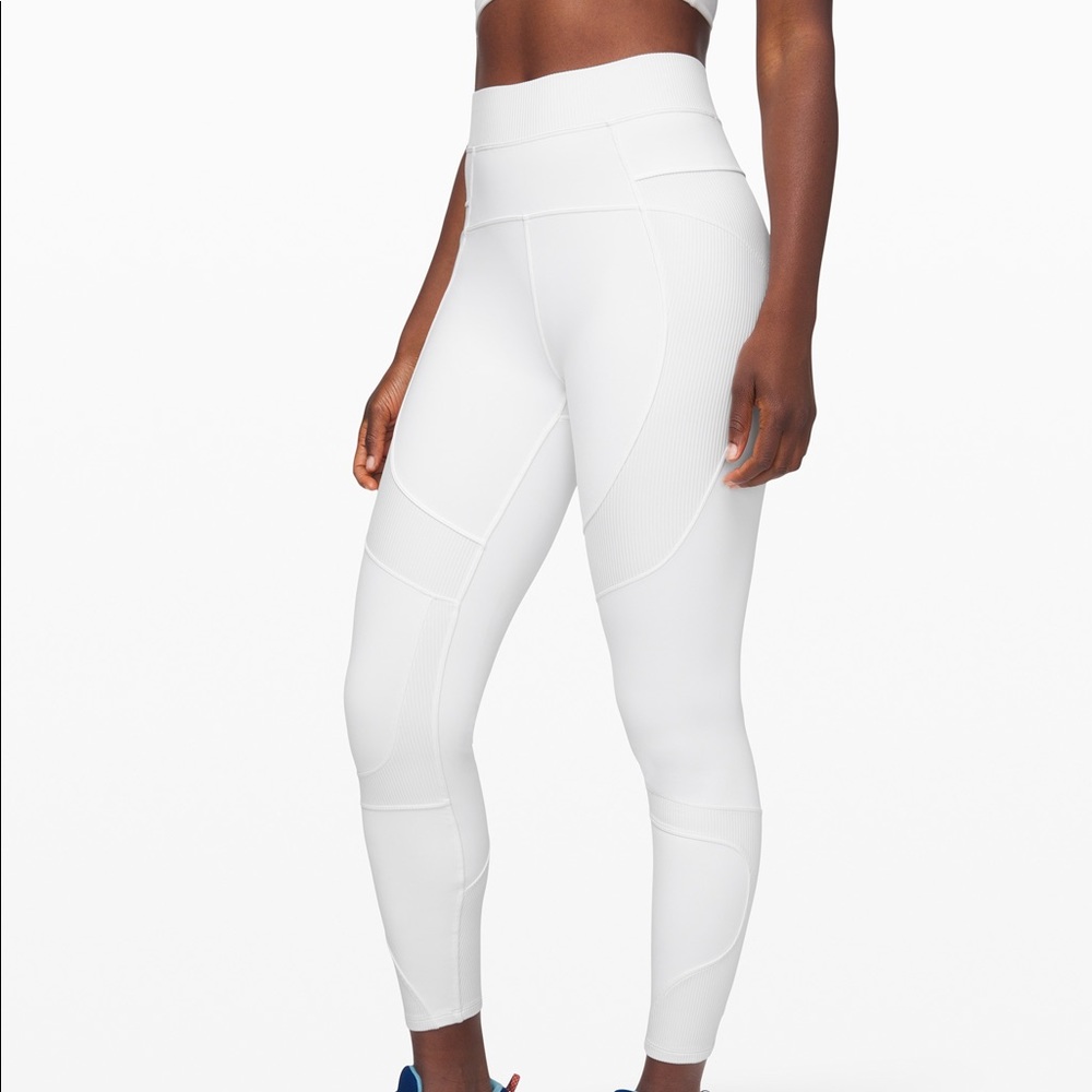 White Lululemon leggings